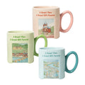 Cute Cartoon Castle European Countryside Watercolor Style Ceramic Mug for Birthday Gift Coffee Cup with Handle Breakfast Cup