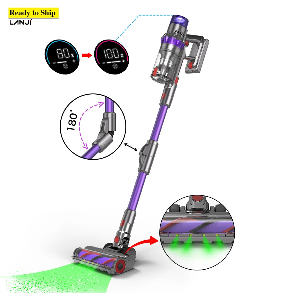 S7-YL RTS Lightweight Handheld Aspiradora Inalambrica Dry Cleaning for Hard Floors Carpet Brushless Motor German Car Hotel
