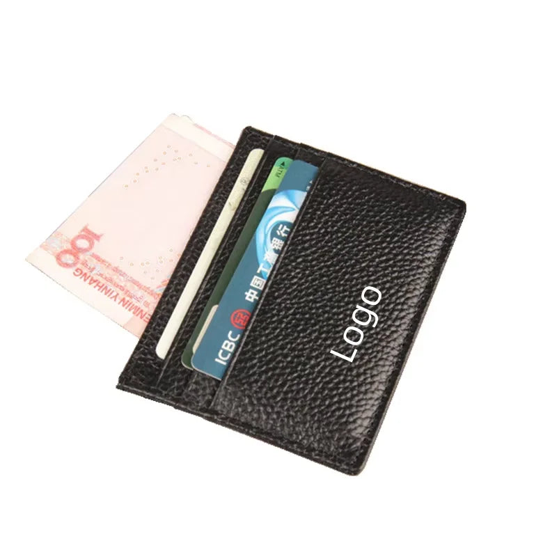 Factory Direct Ultra-Thin First Layer Cowhide Wallet Genuine Pickup Coin Purse Card Holder Premium Card Holder