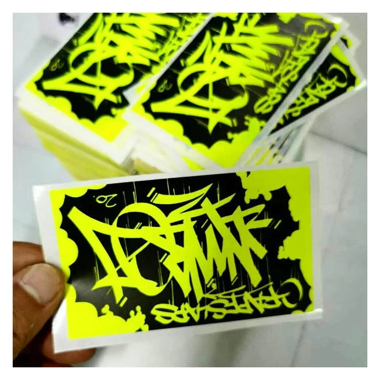 Custom Colorful Eggshell Hologram Label Destructible Vinyl Stickers for Graffiti Minimum Order 500pcs