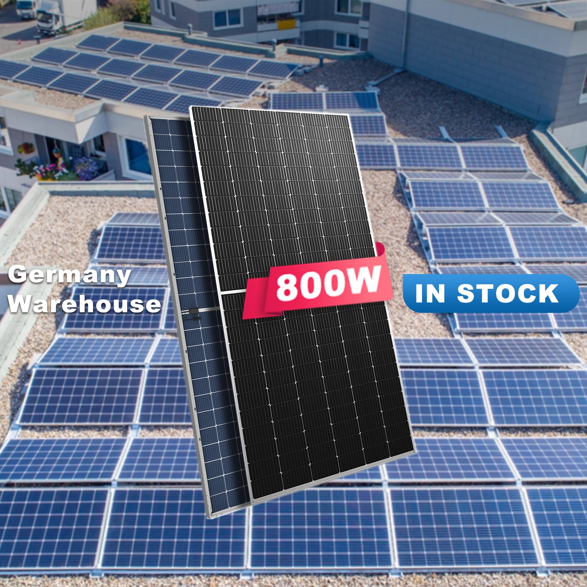 EU Warehouse JA Longi Risen Suntech Solar Panel 385w- 655w PERC Mono Pv Panel  Home Use Solar Power Energy Storage System