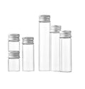 Factory Direct Custom Clear Borosilicate Vials Glass Bottles 27mm with Screw  Aluminum Cap for Essential Oil Crafts Candy Gifts