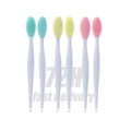 Mini Portable Double-Sided Lip Scrub Exfoliator Brush Nose Cleaning Smoother Exfoliator Scrubber Tool Silicone Lip Brush