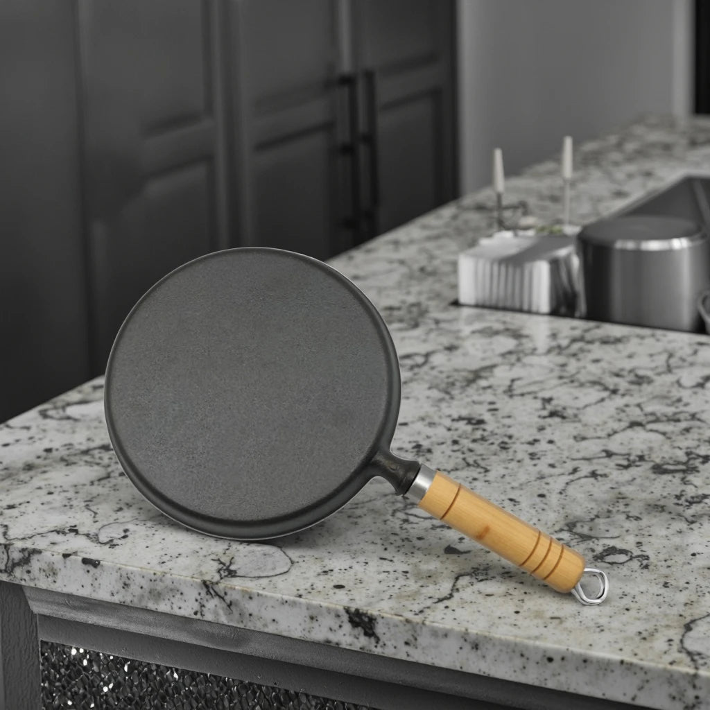 Luxury Cast Iron Saute Pan Cookware with Lid Pre-Seasoned Induction Stove Compatible for Home Kitchen and  Restaurant Use