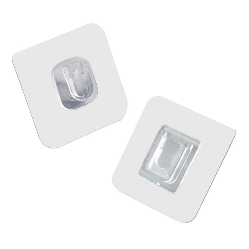 Waterproof & Removable Adhesive Plastic Solid Transparent Wall-Mounted Hanging Hook
