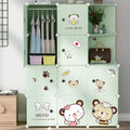 Modern Simple Plastic Children's Wardrobes Foldable Extendable DIY Easy Assembly for Bedroom Living Room Dining Hospital Use