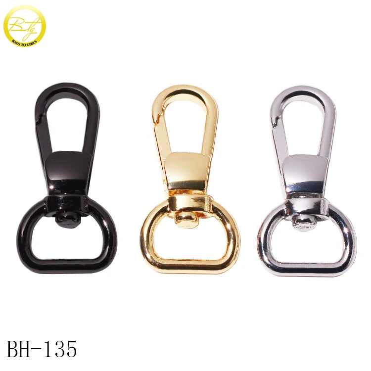 Custom Zinc Alloy rainbow Dog Hook Blank Swivel Spring Snap Clip Bag Strap Hooks
