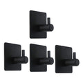 Custom Printed Self-Adhesive Towel Hooks Self Adhesive Holder Matte Black Kitchen Stainless Steel Home Square Hook