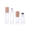 Luxury clear Frosted 10ml Metal Roller Glass Roll on Perfume Bottle Essential Oil Empty Skincare Packaging Glass Roll on Bottle