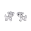 Factory Wholesale 925 Sterling Silver Cute Puppy Stud Earrings for Women 2021 New Trend Personality Lady Fashion Jewelry