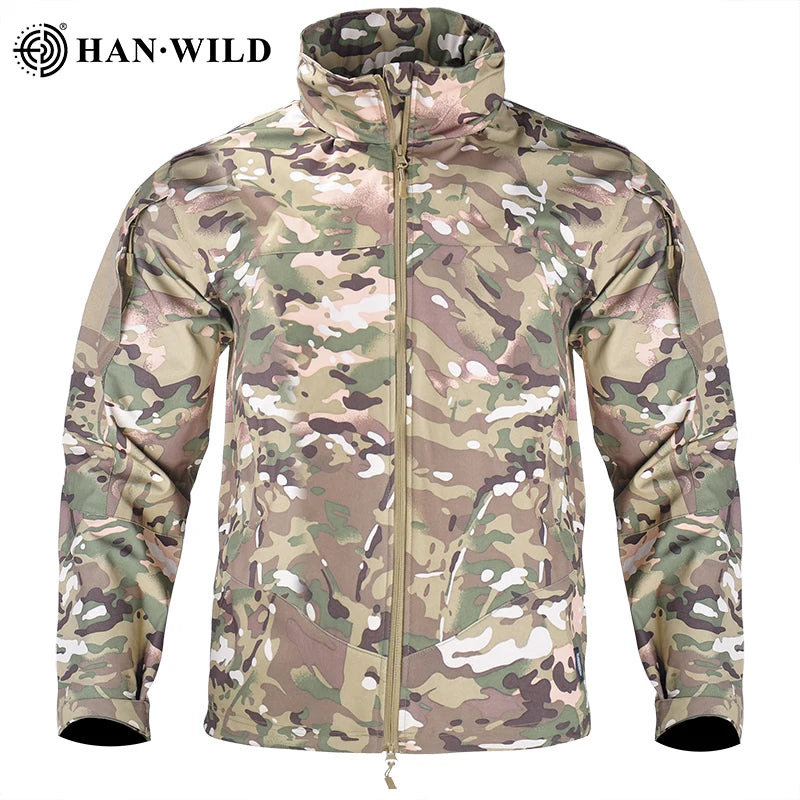 New Design Zippered Jacket  Breathable 100% Polyester Waterproof Autumn Winter  Camouflage Jacket Stay Warm