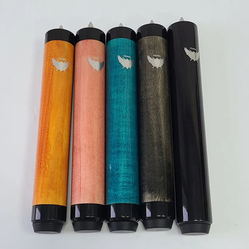 Latest CUEANGEL 8inch Bullet Pin Colorful Dyed Maple Wood Pool Cue Extensions for Predator/Mezz/Fury/HOW Billiard Cue Extenders