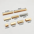 Cheap Price Brass Rectangle Strap Ending Clips Bag Hanger for Leather Belts and Bags