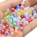 Hotsale 6mm 8mm 10mm  AB Color Acrylic Beads Round Loose Beads for Jewelry Making DIY Bracelet Necklace