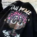 OEM Knitted Heavy Weight Oversized T-Shirt with Custom Foam 3D Screen Logo and Digital Print for Men