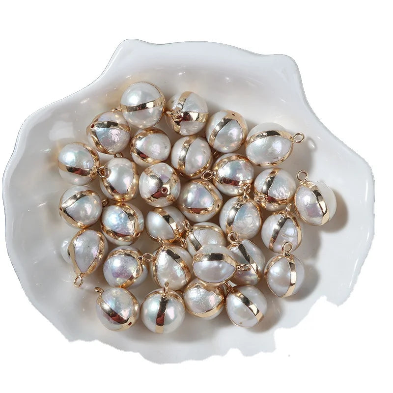 12-13mm Natural Freshwater Pearl Baroque Edison Loose Bead Single Hanging Diy Pendant Earring Accessories