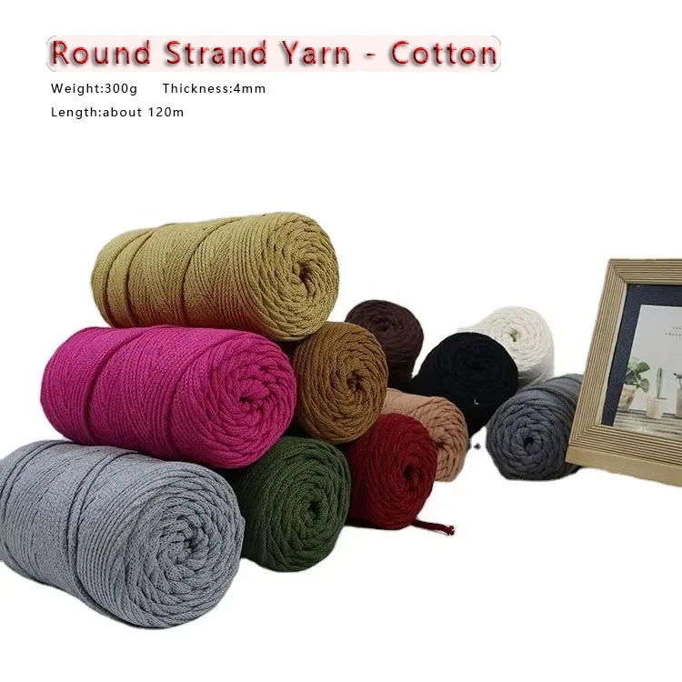 100% Cotton Reliable Quality Hand Knitting Fancy Yarn with Dyed Pattern Recycled Hollow Yarn