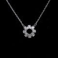Sterling Silver 6*6mm Semi Mount Necklace Empty Frame Blank Support Setting S925 Base Holder Without Center Stone for DIY Inlay