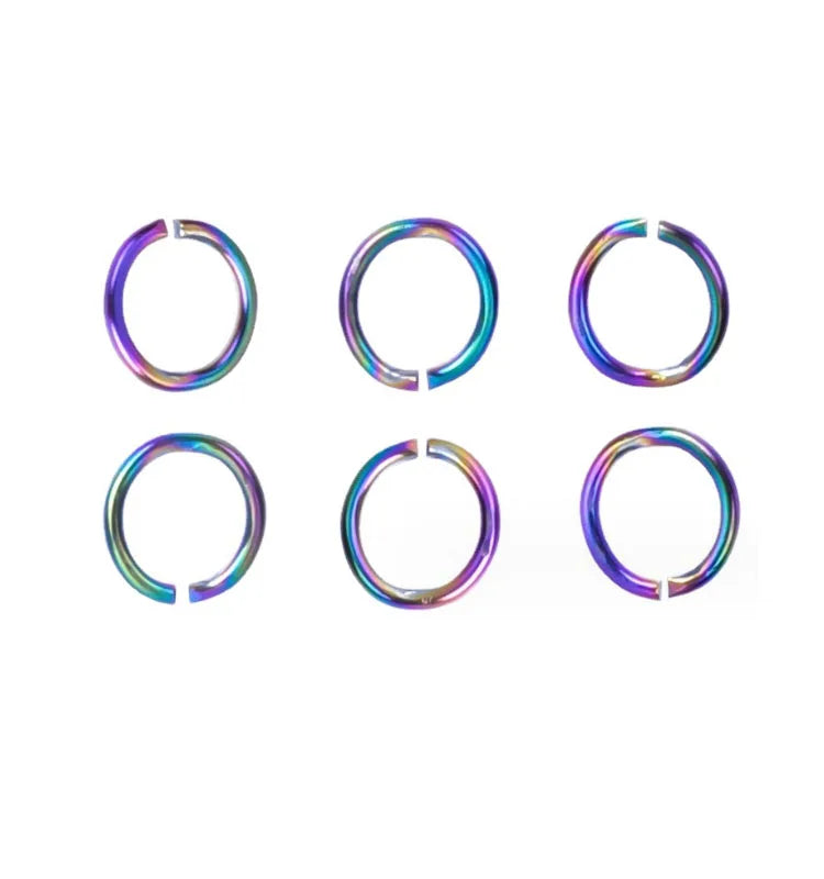 4mm 5mm 6mm 8mm 10mm 12mm Rainbow Stainless Steel Metal Open Jump Ring O Ring Connector for DIY Jewelry Making