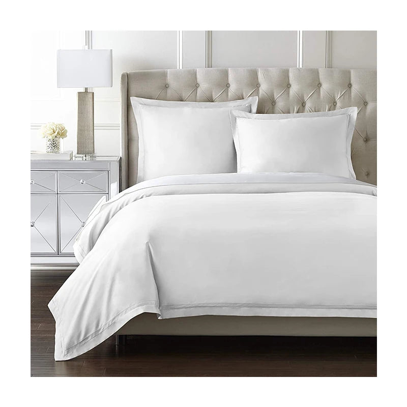 Ultra Soft Luxury Duvet Cover Set 100% Egyptian Cotton Breathable Bedding Double Hem-Stitched Sateen Weave Craft 3pcs OEKO-TEX