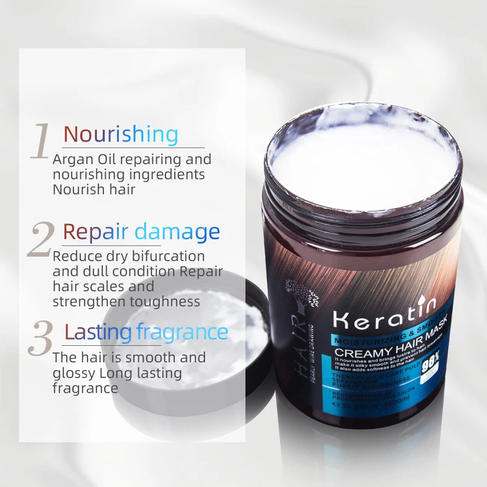 Hot Sales Factory Price Smooth Moisturizing Repair Packaging Collagen Jar Keratin Treatment Hair Mask