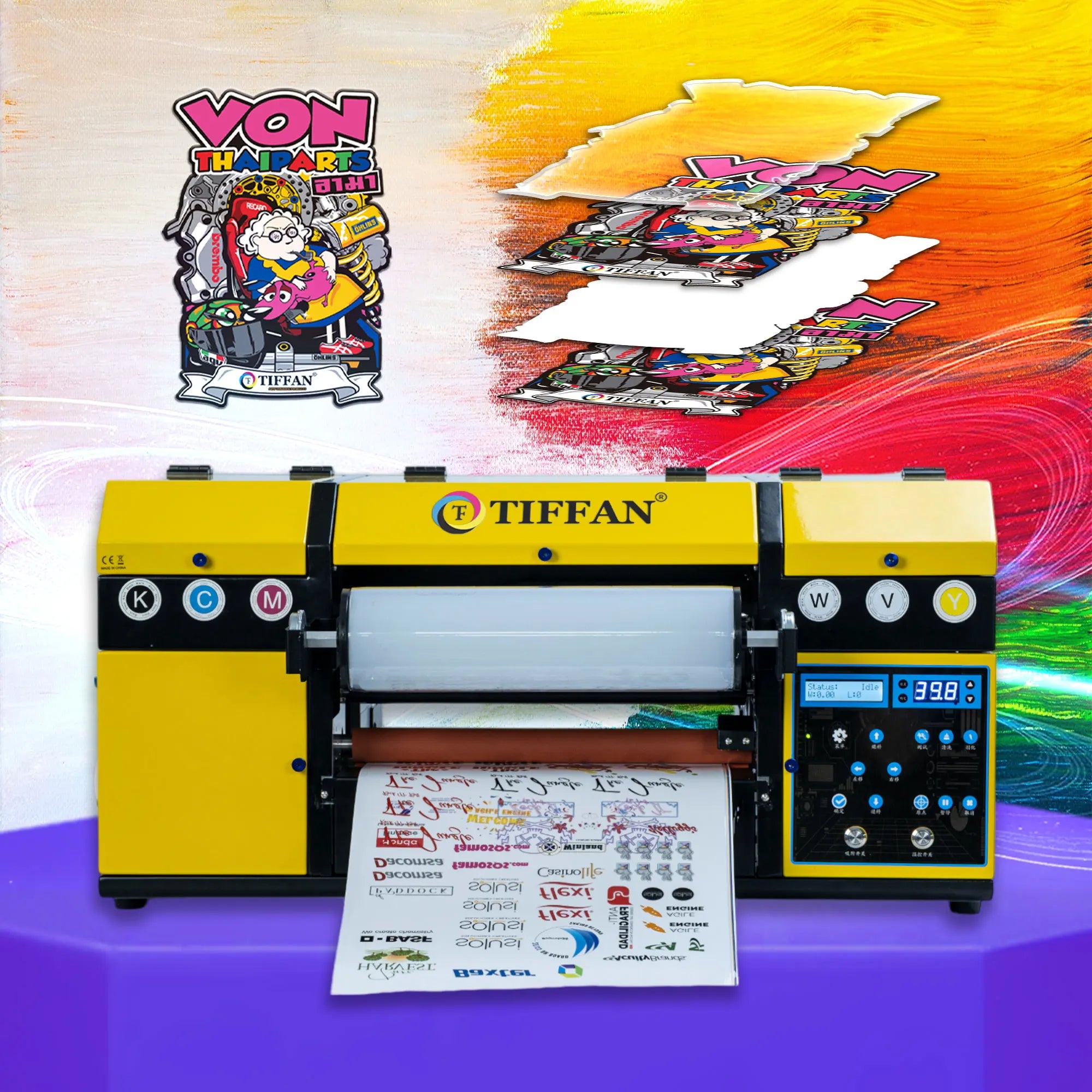 Fast Shipping 12 Inches A3 30cm 30 cm XP600 UV DTF Printer Flat Roll Laminating 3 in 1 UV Printer A3 UV DTF Printer