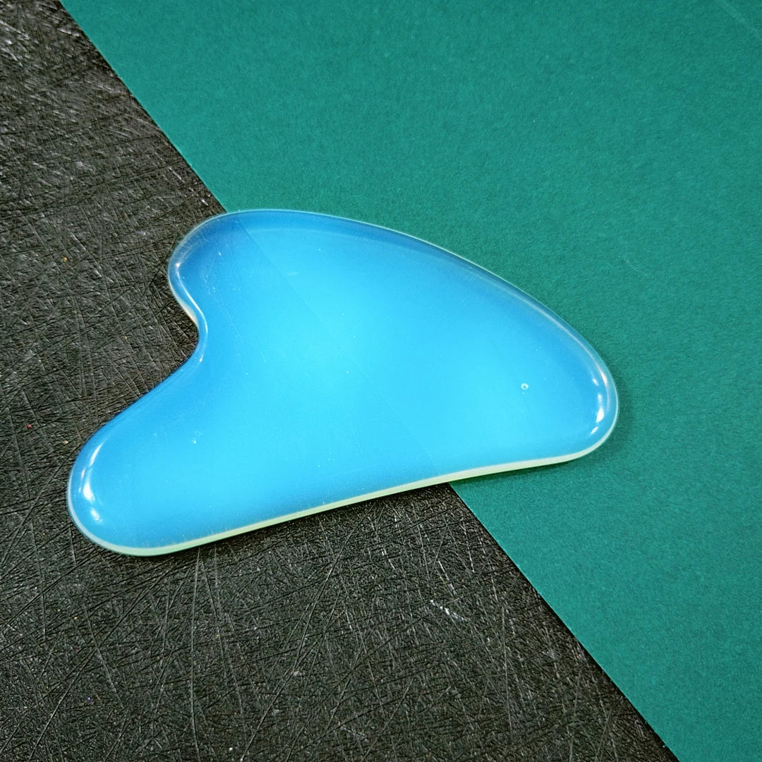 HY Heart Facial Gua Sha Stone Board Opalite Facial Guasha Scraping Massage Tool