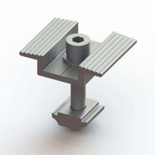 Aluminum Mid End Clamps PV Module Clamps Solar Panel Mid End Clamps for Mounting System Solar Energy System Mounting Accessories