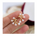 E2511 4-5mm DIY Natural Freshwater Pearl Charm Earrings Mounting Accessory 925 Sterling Silver Gold Plated Jewelry