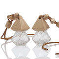 Dropshipping Hot Sale 6ml Empty Car Perfume Hanging Car air Freshener Perfume Diffuser Bottle with Wooden Cap
