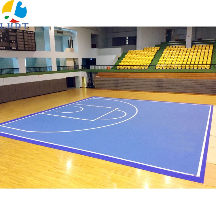 Economy Cheap pp Suspended Interlocking Sports Floor for Basketball Court