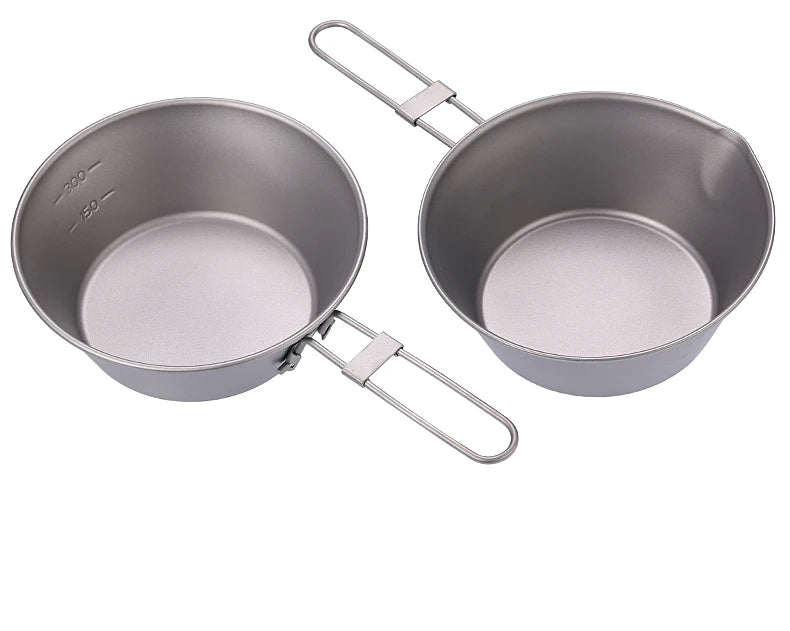 Titanium Sierra Cup Ultralight Foldable Titanium Camping Bowls for Outdoor 300Ml 450ml Titanium Pot