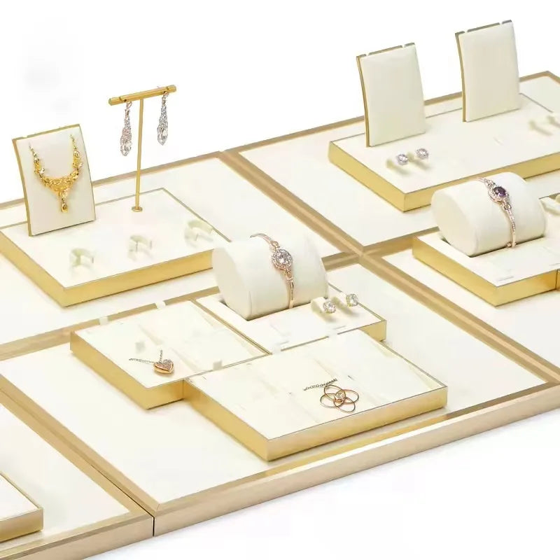 DOC Custom Jewellery Stand Showcase Ring Necklace Bangle Bracelet Jewelry Display Stand Set