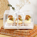 Cheapest Eco-friendly Custom Cupcake Packaging Box With Clear Window Foldable Box