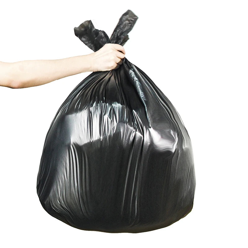 Plastic Heavy Duty Big Bin Garbage Bags Plastic Bin Liners Bags High Quality Black LDPE Gravure Printing Household Products