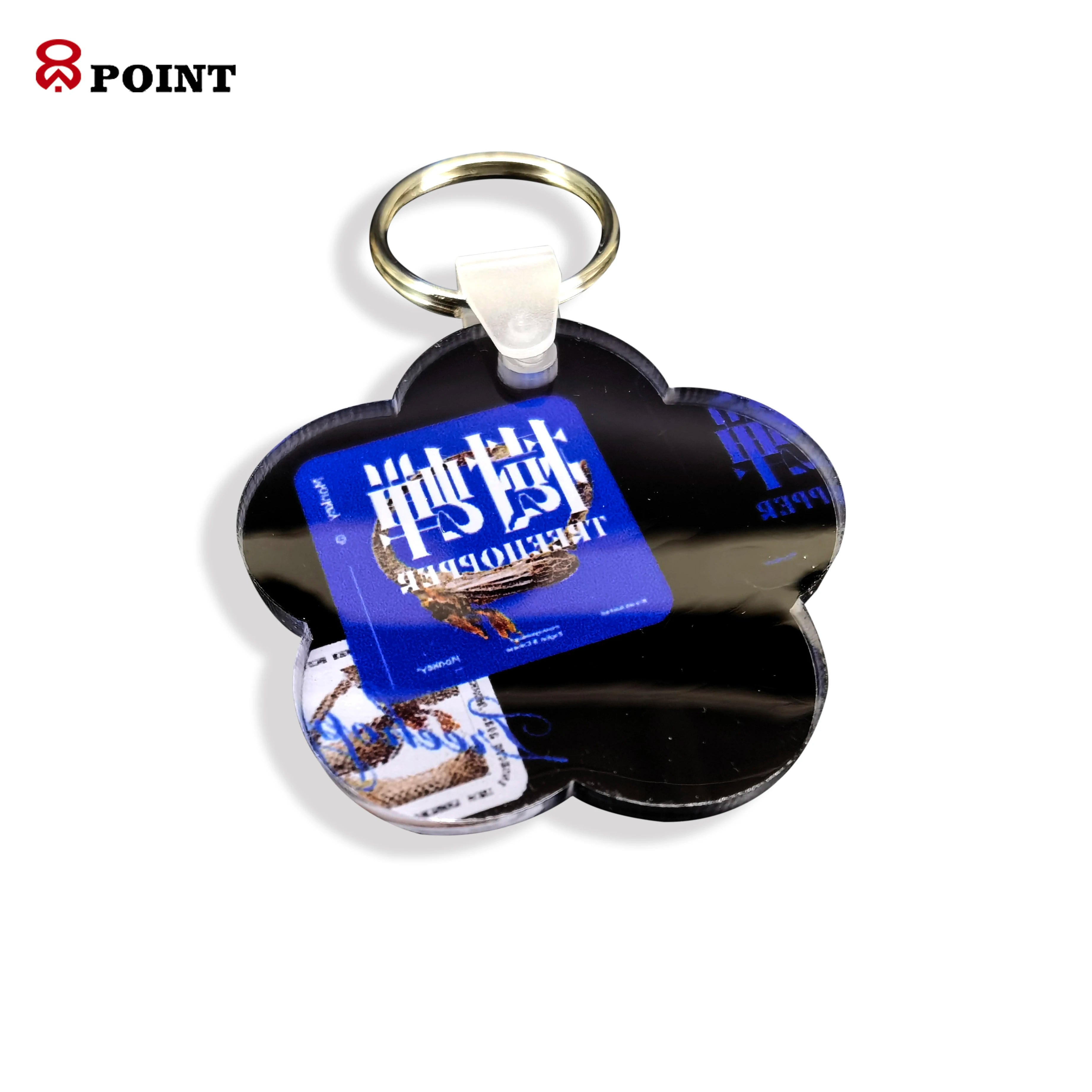 Sublimation Acrylic Material Blank Keychain Single-sided Printing Plexiglass Pendant Personalized Customization