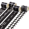 Wide Railway Road Washi Tape Creative Traffic Road Adhesive Masking Tape for Kids Toy Car Play