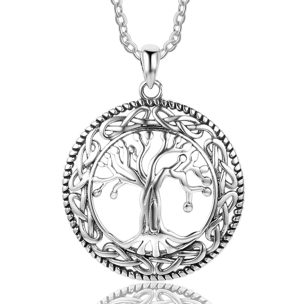 Custom Factory Price Vintage Cross Pendant Mom Jewelry 925 Sterling Silver Tree Life Pendant Necklaces