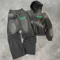 Streetwear  Custom  Printing Unisex Puls Size  Sweatpants and Hoodies Set Casual Training Jogger   Acid Wash Men'S  Sweatsuits