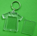 Picture Insert Plastic Photo Frame Key Chain Acrylic Keyring Round square Rectangle love Key Blank clear Acrylic Photo Keychain