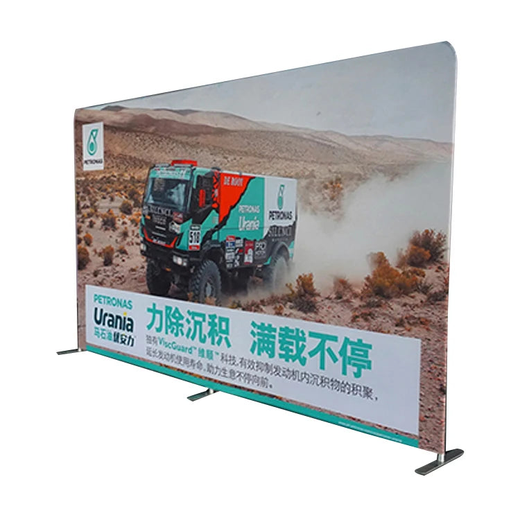 FEAMONT Portable Tube Tension Fabric Background Booth Curve Photography Step Repeat Backdrop Sports Indoor Outdoor Exhibitions
