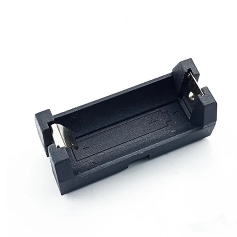 Single CR123A/16340 Protective Cover Lithium Battery Storage Box Button Battery Holder Case Black With Pin