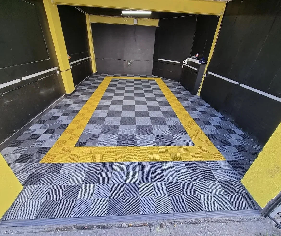 Modular Garage System Plastic Floor Mats for Workshop and Repair Shop Interlocking Garage Floor Tiles Plastic