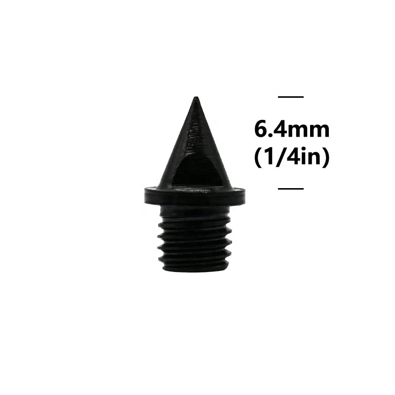 Black Track and Field Spikes 1/4" Length Pyramid Shoes Spike Replacements High Hardness Steel for Track Sprint Cross Country