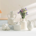 Creative Home Craft Decoration White Nordic Modern Dry Flower Ceramic Vase for Hotel & Home Decor