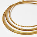 4mm 6mm 8mm Ladies Classic 18k Gold Stainless Steel Statement Fashion Snake Chains Chokers Necklaces for Women