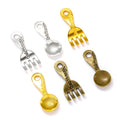 3 Colour Alloy Metal Antique Sliver Spoon Fork Charm Jewelry Making DIY Handmade Craft 30*12mm J147