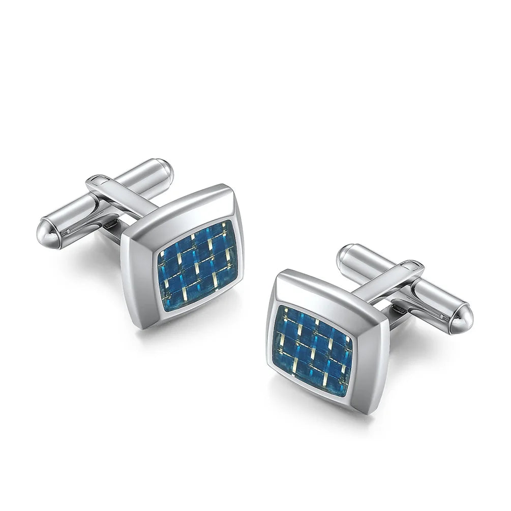 Carbon Fiber Cufflinks Titanium Steel Shirt Cufflinks Premium Cuff Links Men