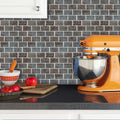 Vividtiles Black and Blue Matte Texture Subway Peel and Stick Backsplash Wall Tiles for Kitchen