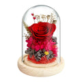 Valentines Mother Day Birthday Gift Preserved Flowers Eternal Rose Real Dried Flower in Glass Dome